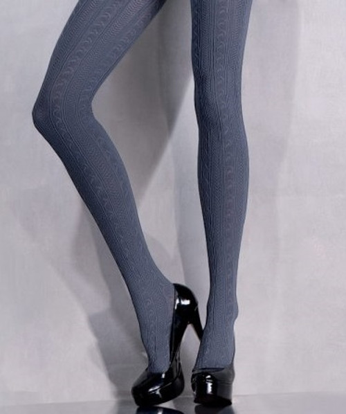 Josephine Opaque Gray Tights by Miss Lala -  Canada