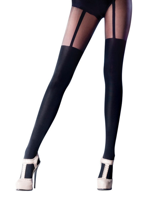 Pretty Polly Fabulous Fashion Suspended Tights Queen Size
