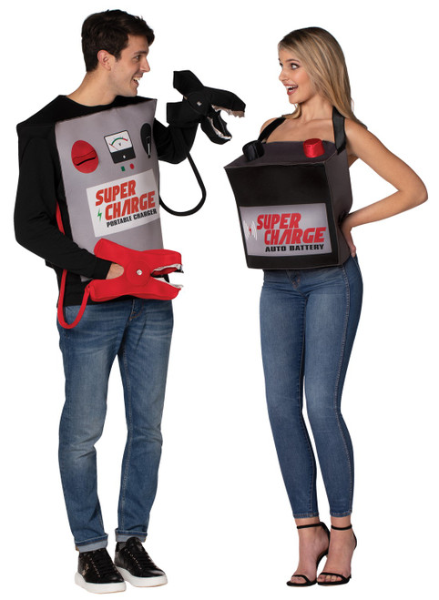 couples batter and jumper cables costume