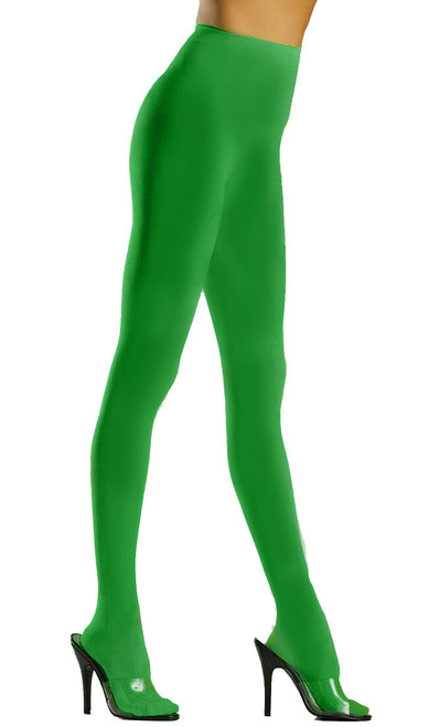 Opaque Green Tights Nylon - Adult 1 Size