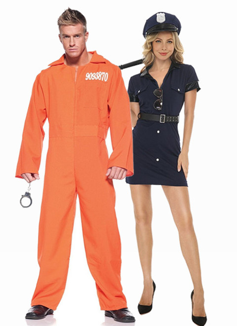 Cop and Prisoner Couple | Couple Costumes | Oya Costumes