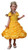 Belle Golden Gown Girl Costume Detailed