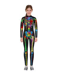 Skeleton Colorful Neon Bodysuit