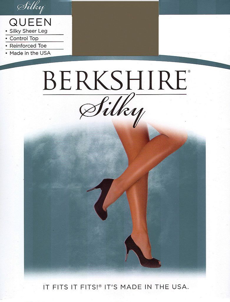 Berkshire Queen Pantyhouse Ultra Sheer & Shimmer Control Top Reinforced Toe  4418 