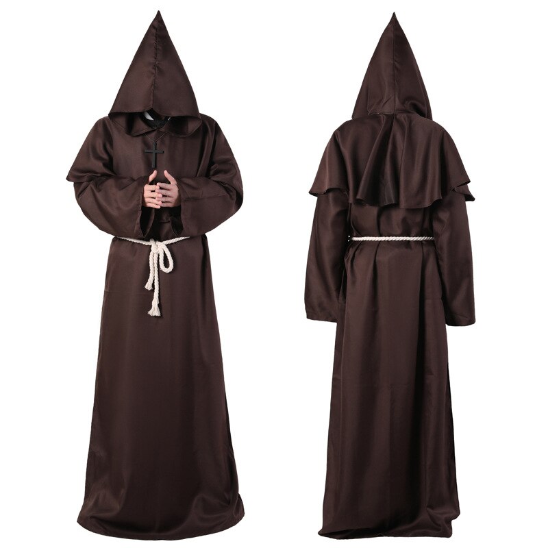 Men's Monk Black Robe Costume