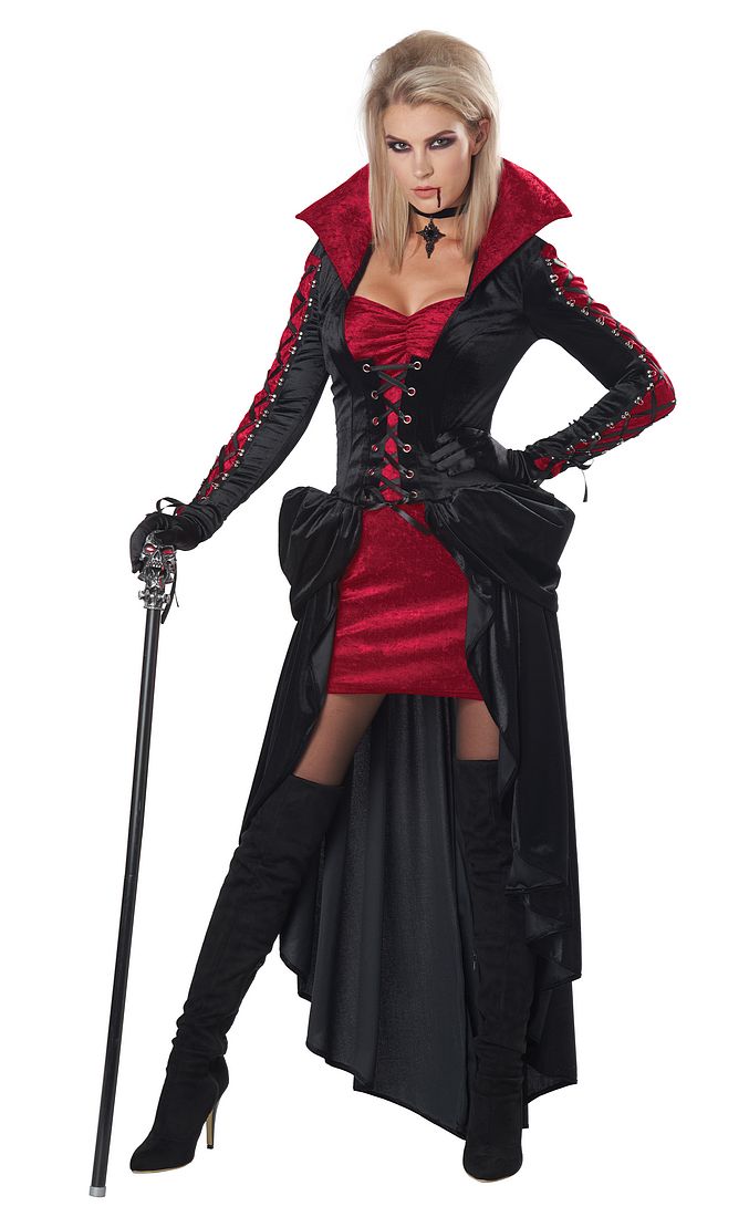 Forum Women's Vampire Corset, Black/red, Standard, Black/Red, Standard