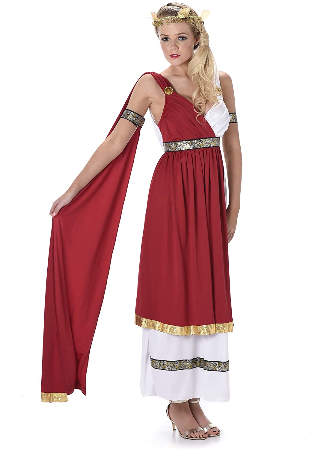 Fun World Greek Goddess Costume, Crème/Light Blue, Small/Medium 2-8 :  : Clothing, Shoes & Accessories