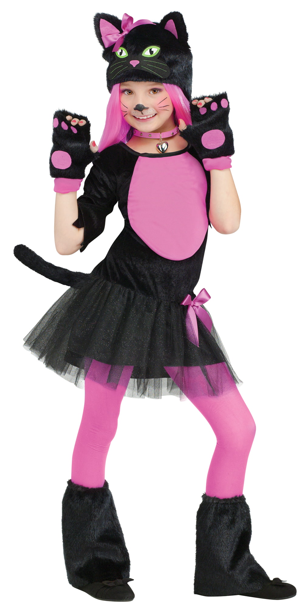 Cloudkids Déguisement Chat Fille Costume Léopard Animal Cosplay