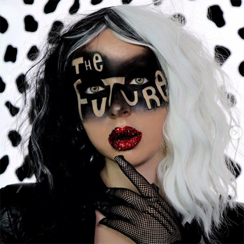 "The Future" face makeup from Cruella 