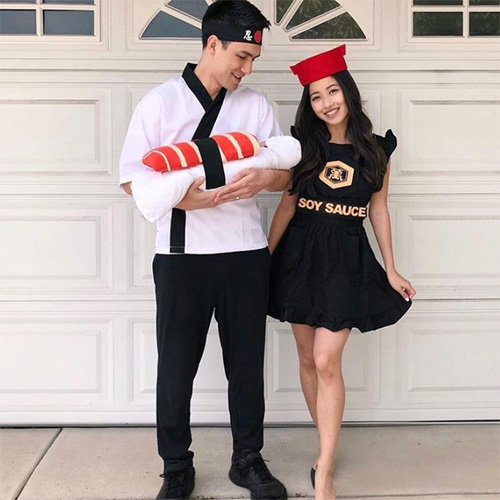 Sushi Couple Costume with Baby