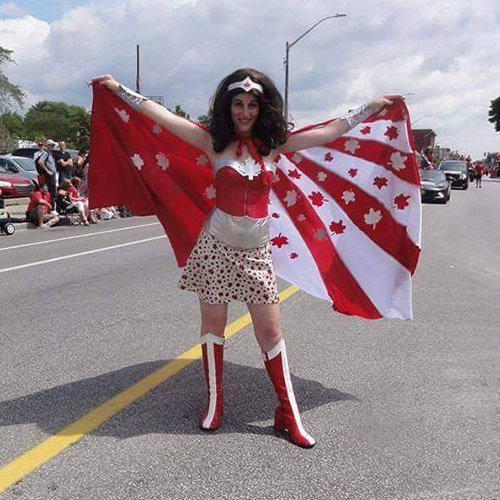 Canadian Themed Wonder Woman Costume Canadian Themed Wonder Woman Costume