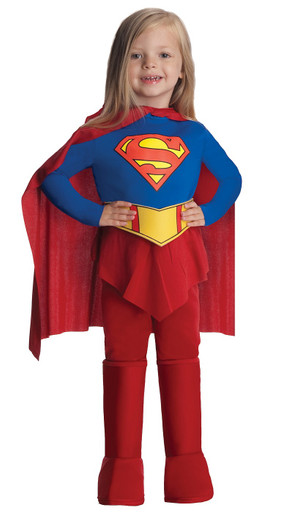 Classic Supergirl Ladies Fancy Dress Superman Superhero Costume Adults  Outfit