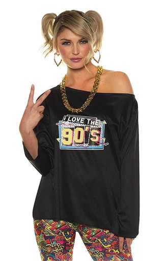 I Love The 80s Womens Shirt  Off The Shoulder 80s Costume Top