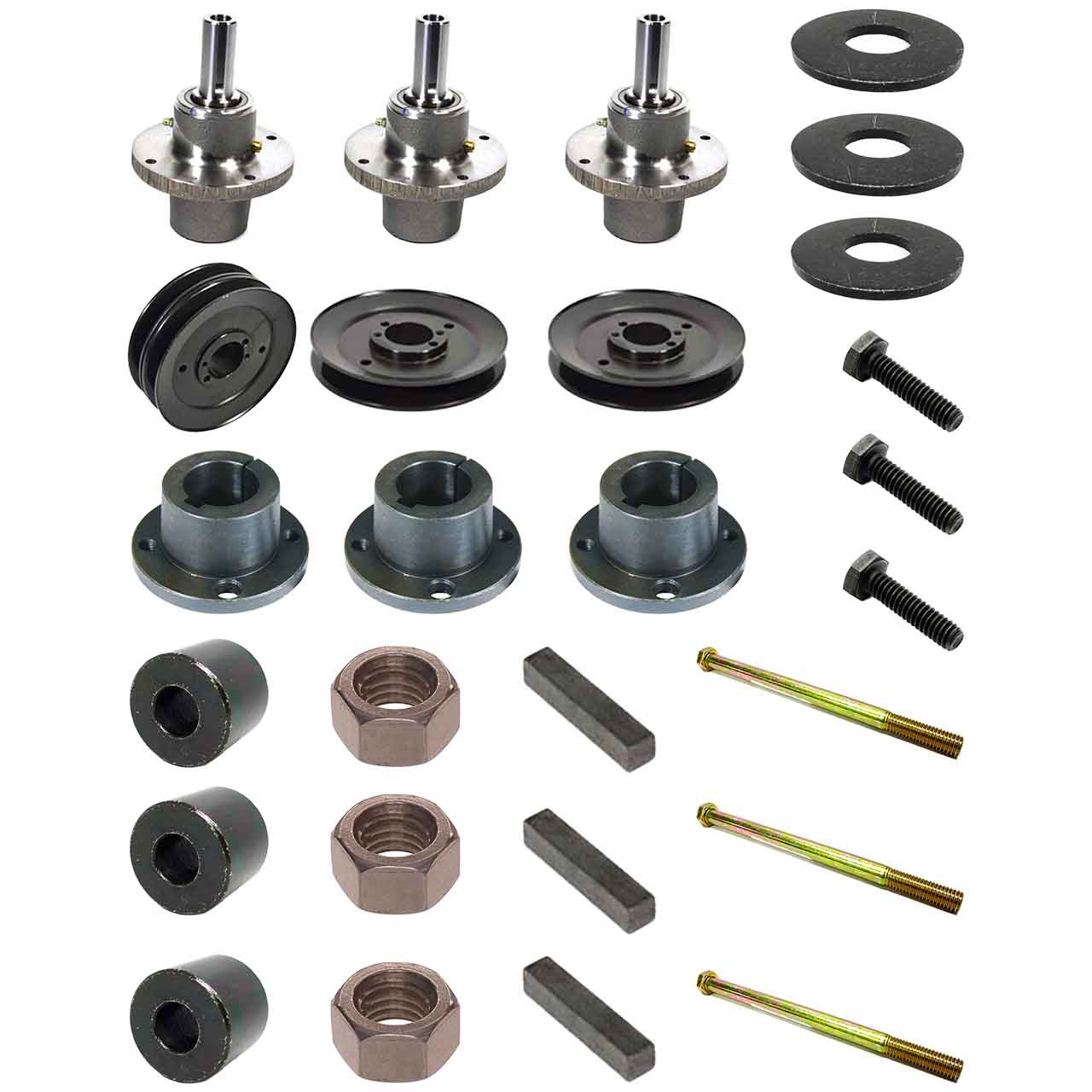 Complete Spindle Kit With Pulleys For Scag Tiger Cat II 61
