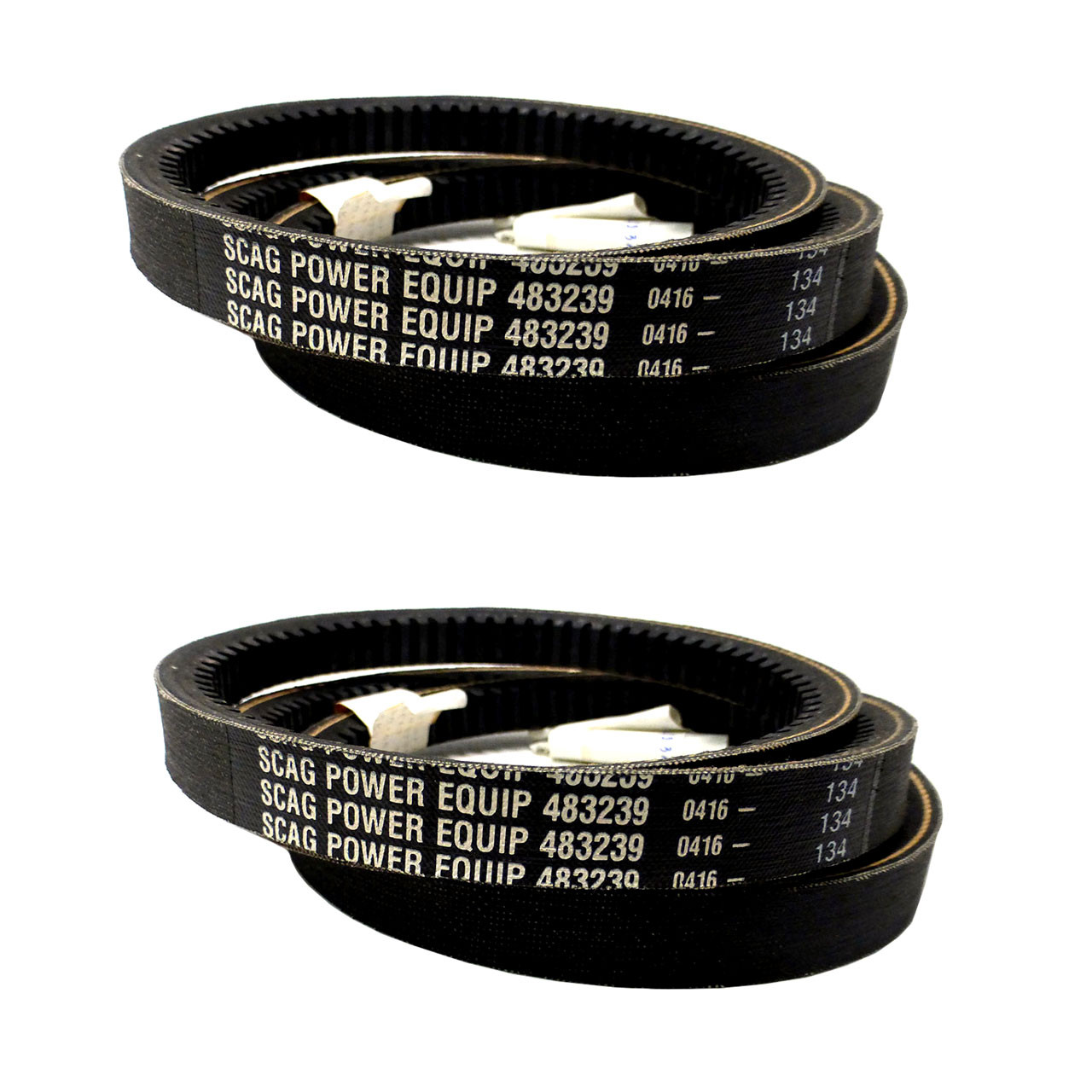 Deck Belt 483239 (2 Pack) For SCZ52V-25CV-EFI Scag Cheetah 52