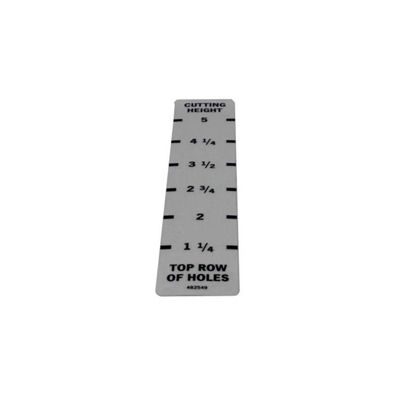 SCAG 482549 DECAL, CUTTING HEIGHT - Genuine part