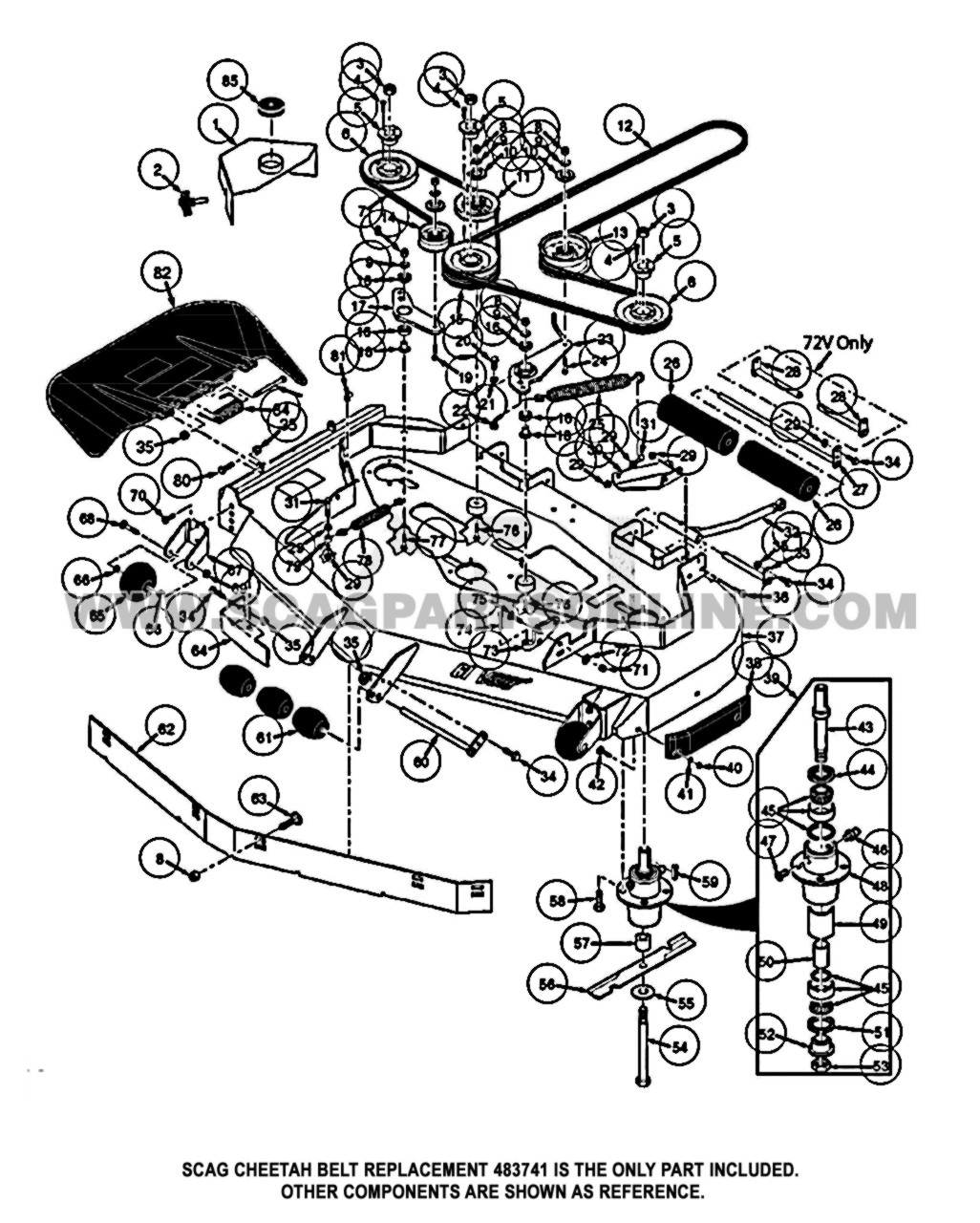 Scag Cheetah Belt Replacement 483741 Scag Parts Online