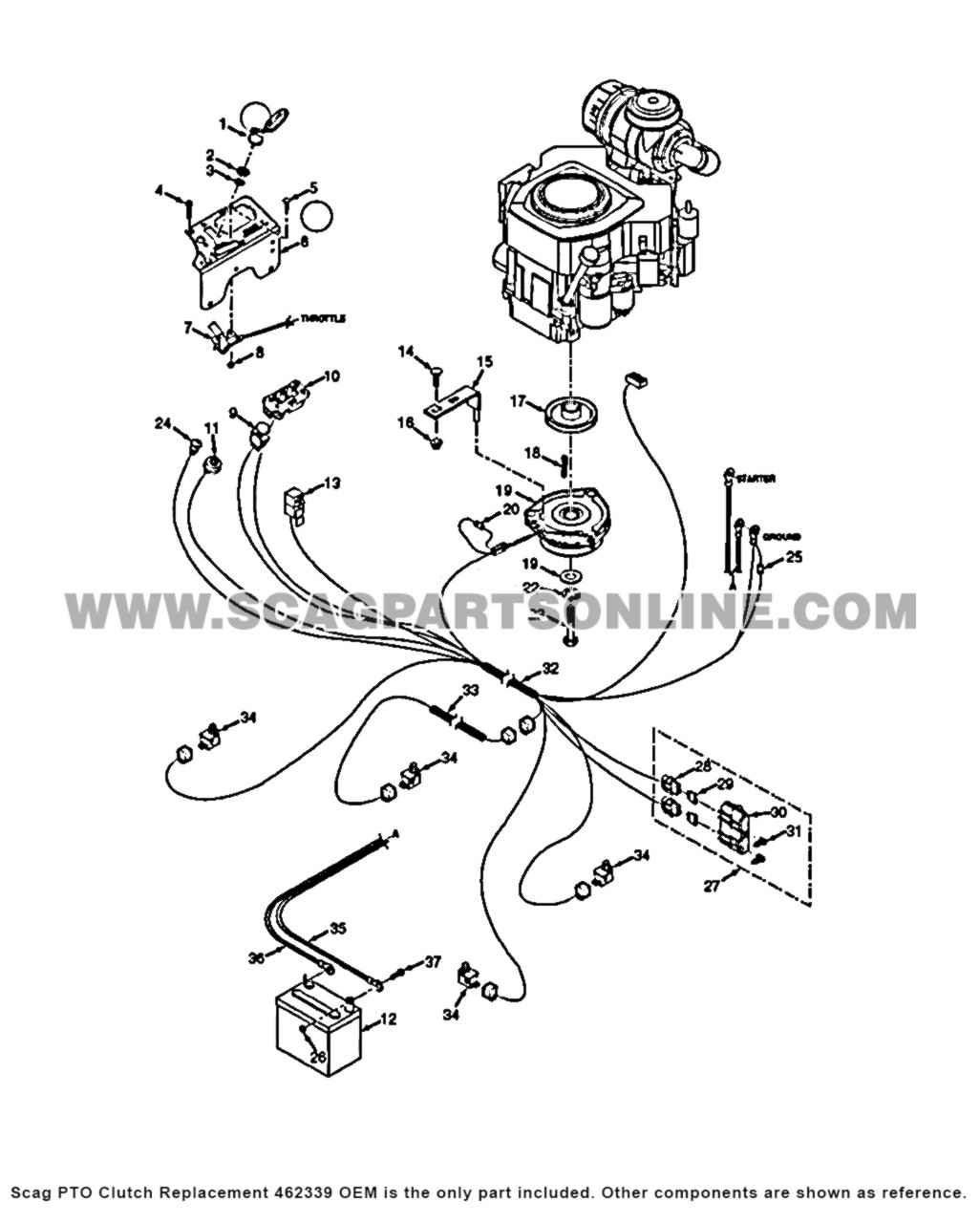 Scag pto 2025 clutch replacement