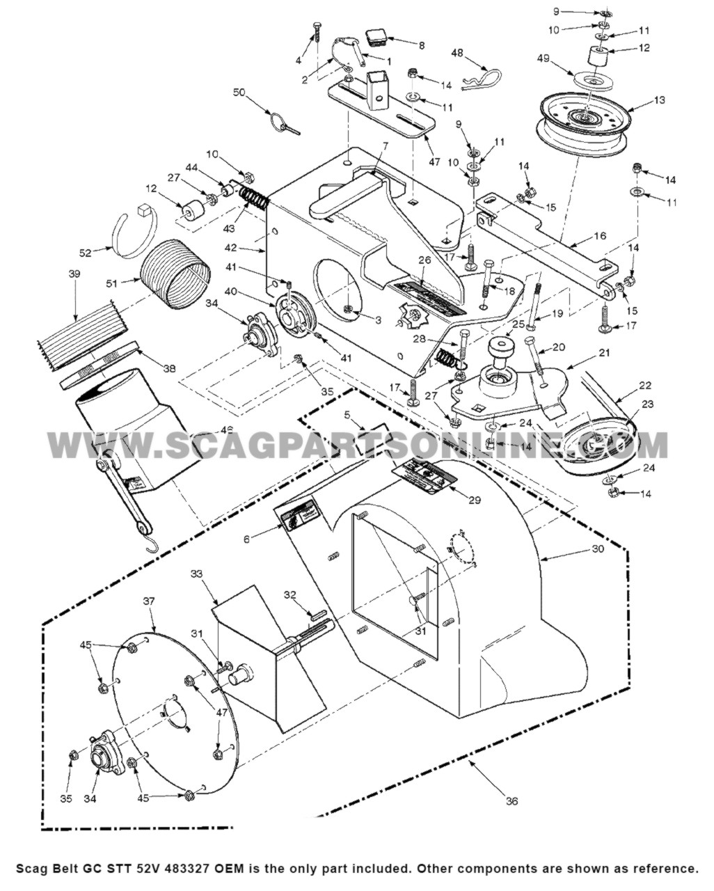 Scag Belt GC STT 52V 483327