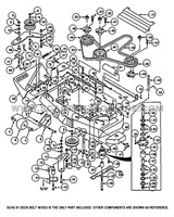 Parts lookup Scag 61 Deck Belt 481923 OEM diagram