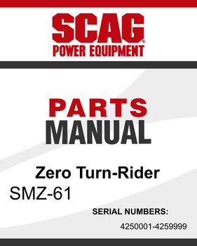 SCAG MAN-4230001-4239999 parts manual - Genuine part