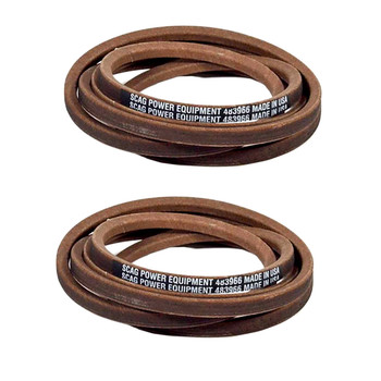 Deck Belt (2 Pack) For SVR61V-26CV-EFI Scag V-Ride 61" 26hp (SN: J8000001 J8099999)