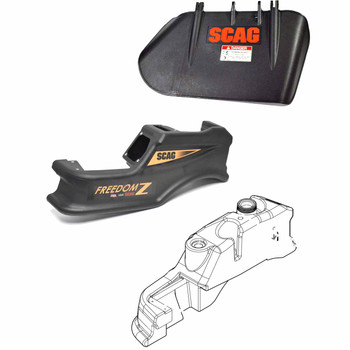 Fuel Tanks And Chute Kit For Scag SFZ-48H-23FR FREEDOM Z 48" FR Series - 23HP