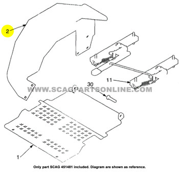 Scag 451481 STT RH Fender Weldment OEM diagram