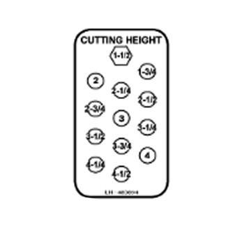 483894 Scag - DECAL, CUTTING HEIGHT LH