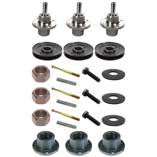 Complete Spindle Kit With Pulleys For Scag V-Ride II  61" Model SVRII61V-37BVEFI