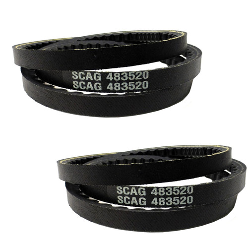 Drive Belt (2 Pack) For SVR61V-801FX Scag V-Ride 61" 801FX (SN: H4000001 H4099999)