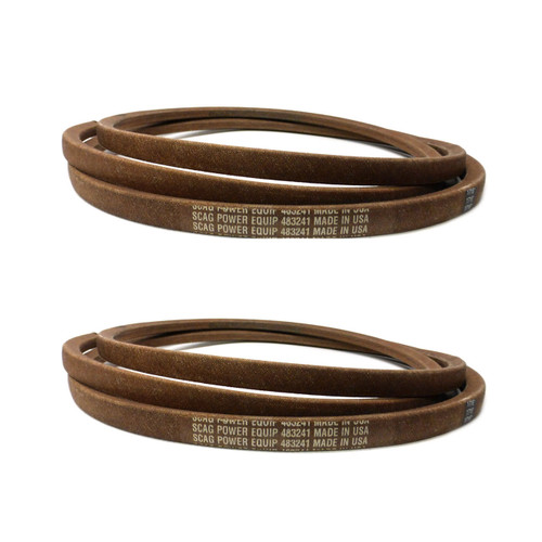 Drive Belt 483241 (2 Pack) For SCZ52V-27CV Scag Cheetah 52" 27hp (SN: H7100001 H7199999)
