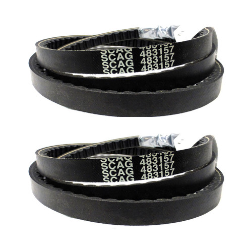 Deck Belt 483157 (2 Pack) For SCZ61V-34KH Scag Cheetah 61" 34hp (SN: F8400001 F8499999)