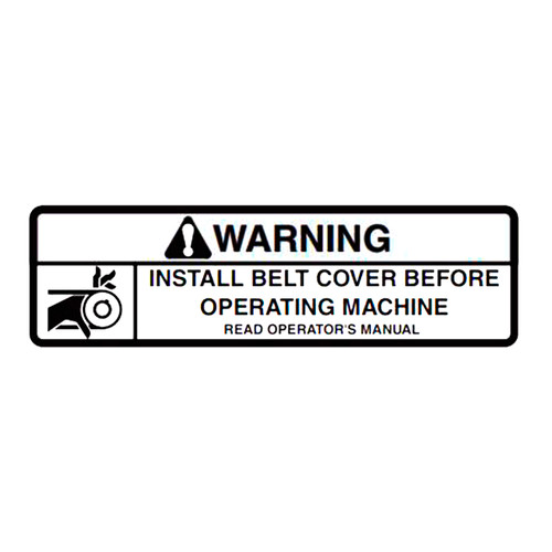 Scag DECAL, BELT COVER 483402 - Image 1