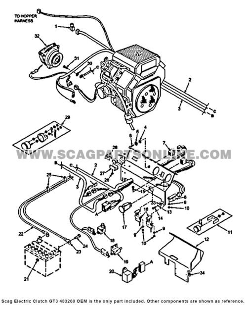 Parts lookup Scag Electric Clutch GT3 483260 OEM diagram