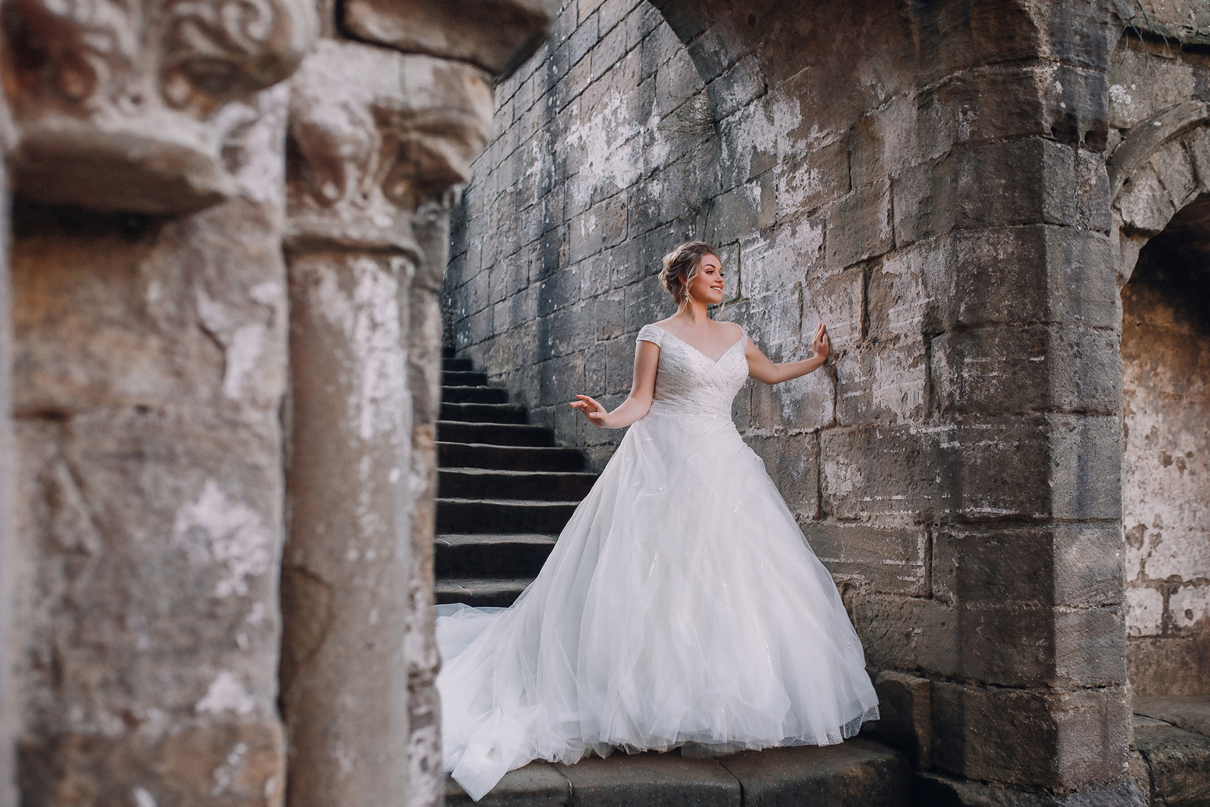 Blue Cinderella Wedding Dress