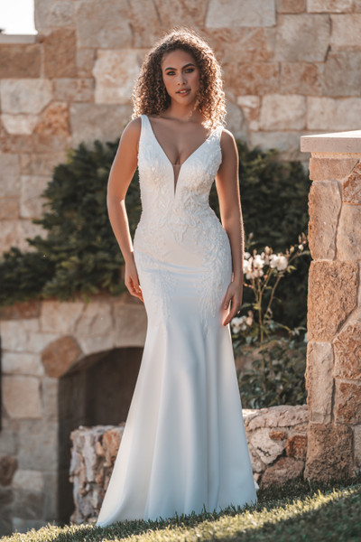 Allure Bridals 9702 Subtle Lace Sleek Wedding Dress