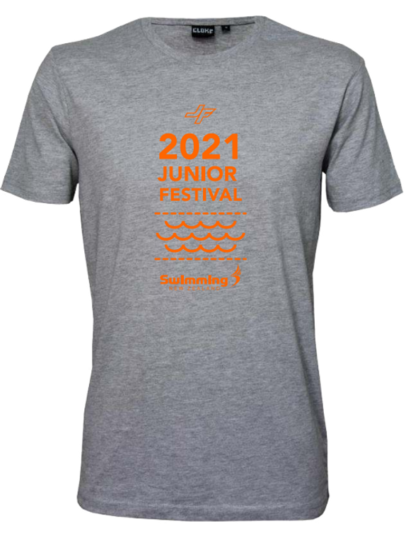 Swimming NZ - Junior Festival 2021 - T-Shirt - Grey Marle