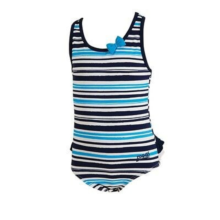 Zoggs - Toddler Girls - Henley Action Back - Blue Stripe