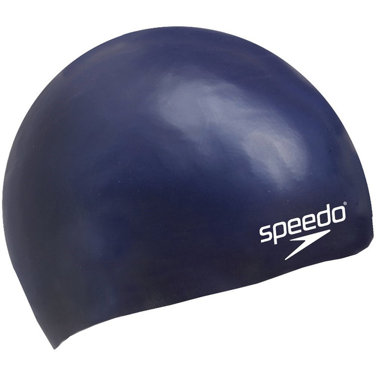 Speedo - Plain Moulded Silicone Junior Cap - Royal Blue