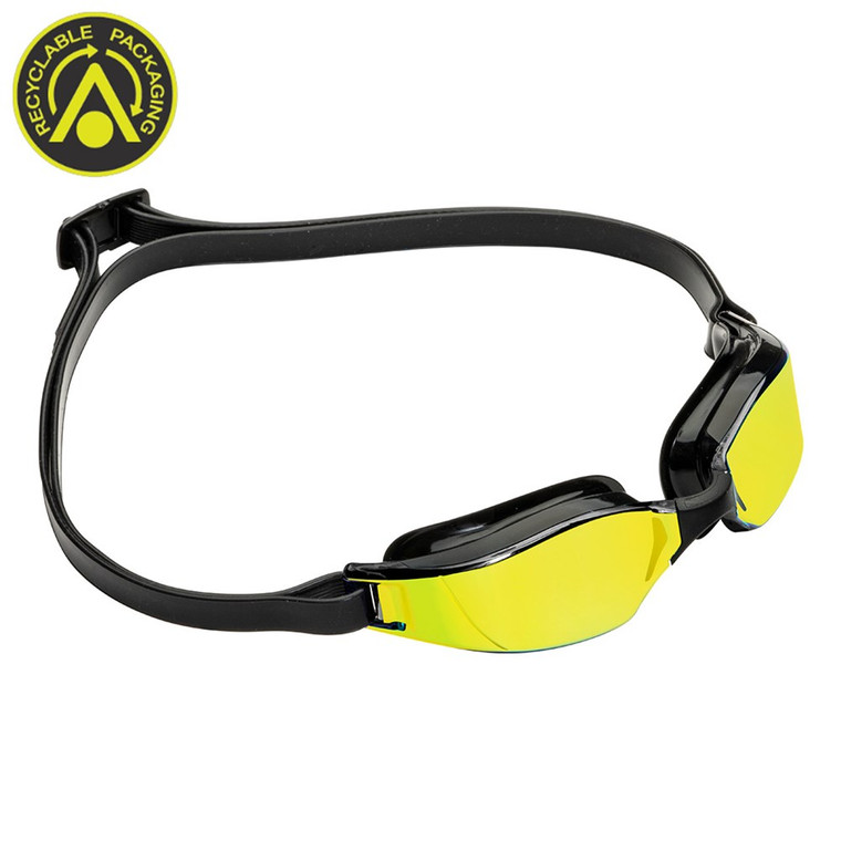 Aqua Sphere - XCEED Titanium Mirror Goggle - Yellow Lens Black Frame