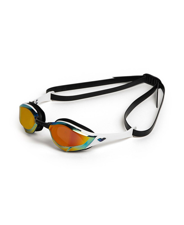 Arena - Cobra Edge Swipe Mirror Racing Goggles - Gold/White/Black