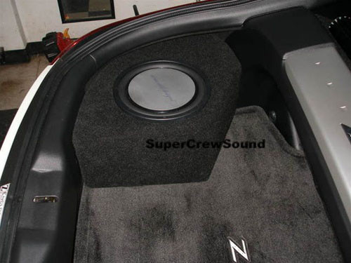 2003+ Nissan 350Z Coupe 1-10" Corner Mount Sub box