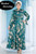 Urea satin printed double cloche dress