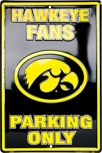 HANGTIME University of Iowa Hawkeyes Parking Sign - Thumbnail 2