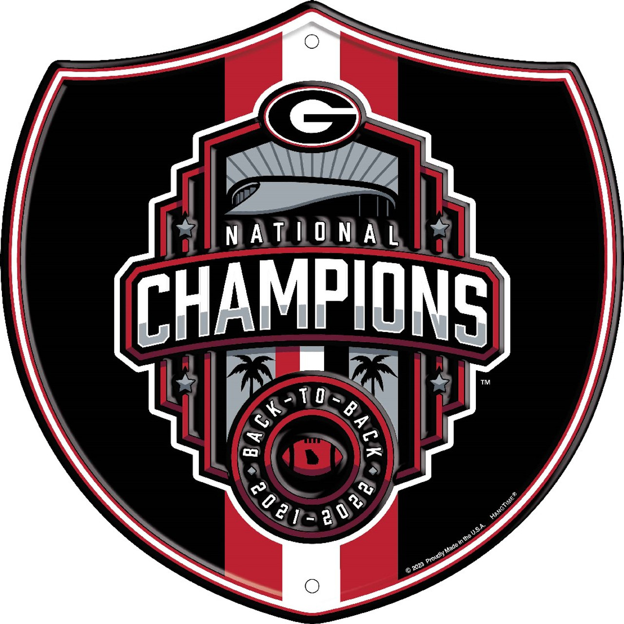 Louisville Aluminum Embossed Football Logo Emblem