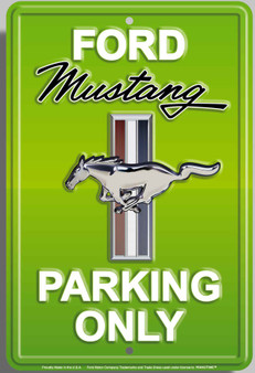 HangTime Ford Mustang Parking Only Sign Grabber Lime