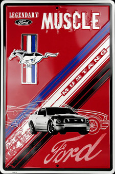 Hangtime Ford Mustang Legendary Muscle 12x18 Parking Sign