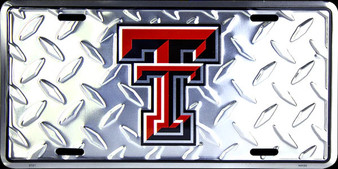 Hangtime Texas Tech Diamond Background 6x12 License Plate