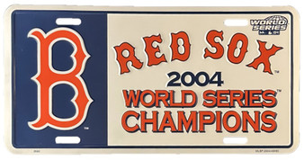 Hangtime MLB Boston Red Sox 2004 World Series Champs License Plate